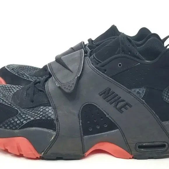 NIKE AIR VEER "Premium" Black Anthracite Atomic Red Sneakers Trainers Size 10.5 - Picture 7 of 11